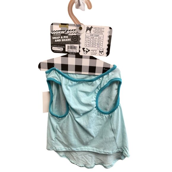 Pineapple "Dude" Graphic Light Blue Pet Tank - Picture 3 of 4